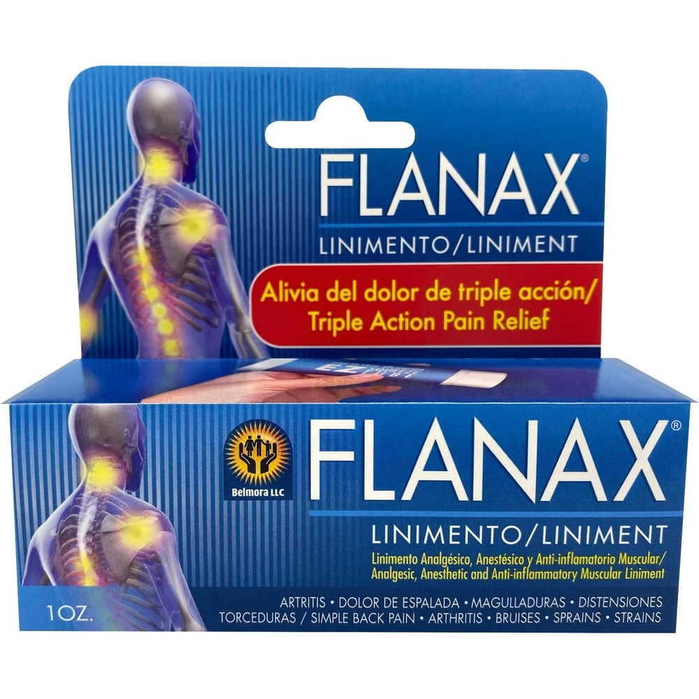 Flanax Pain Relief Cream 1 Ounce tube front view for fast acting muscle ache relief