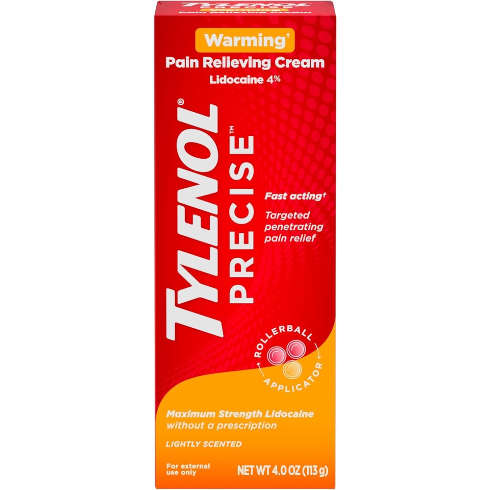 Tylenol Precise Warming Pain Relieving Cream front view for targeted joint pain relief