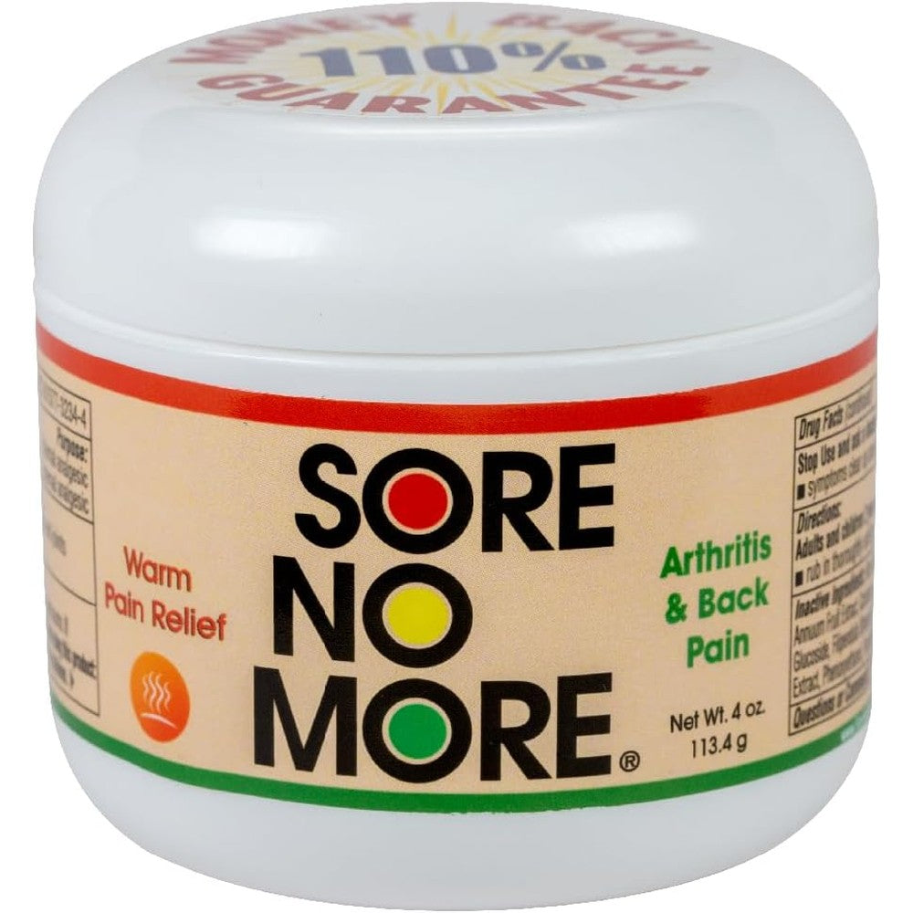 Sore No More Warm Arthritis Pain Relief Cream front view jar