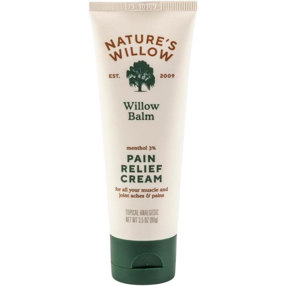 Nature's Willow Willow Balm natural pain relief cream front view packaging