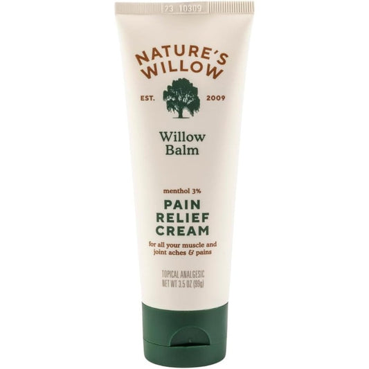 Nature's Willow Willow Balm natural pain relief cream front view packaging