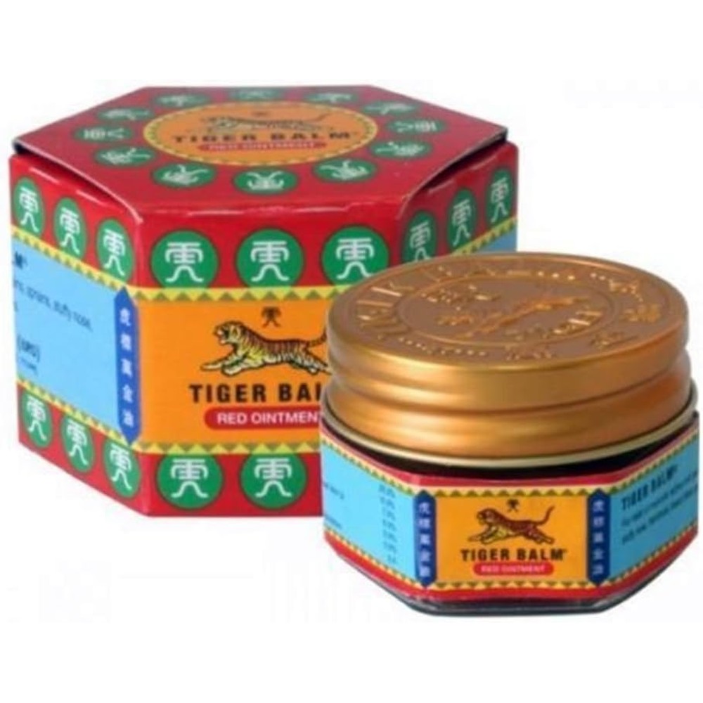 Tiger Balm Red Extra Strength Pain Relieving Ointment front view hexagonal box