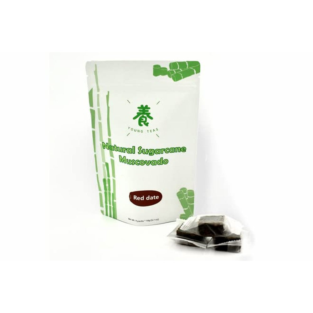 Young Teas Natural Sugarcane Muscovado Red Date front of packaging