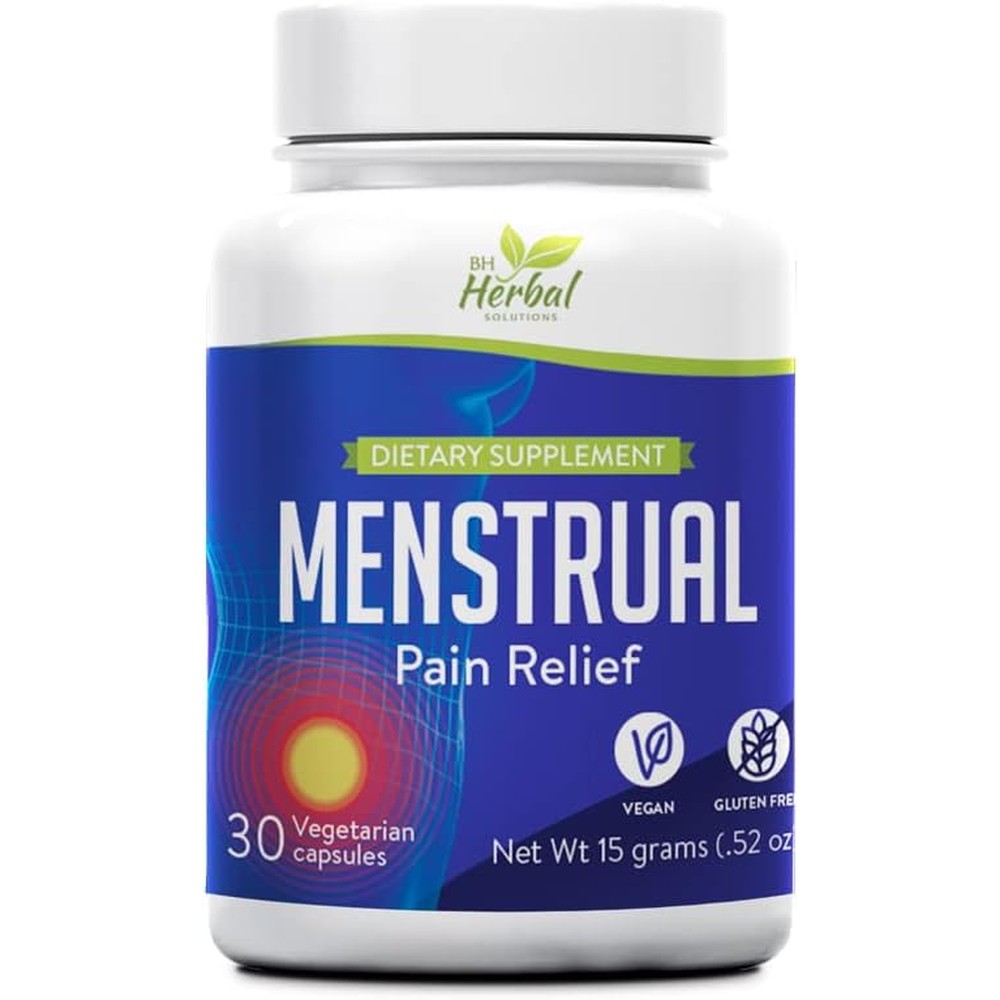 BH Herbal Solutions Menstrual Period Symptoms Relief supplement bottle front view