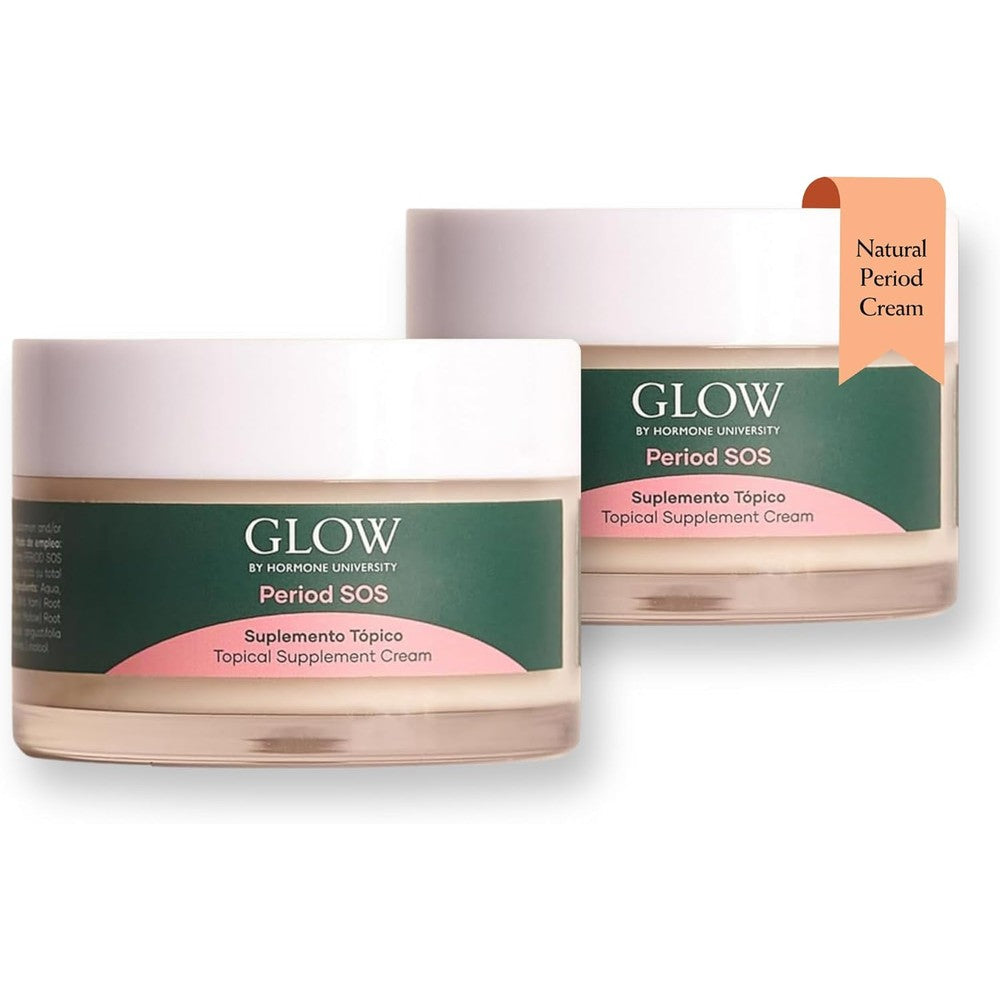 Glow Botanica Period SOS Wild Yam Cream dual pack front view