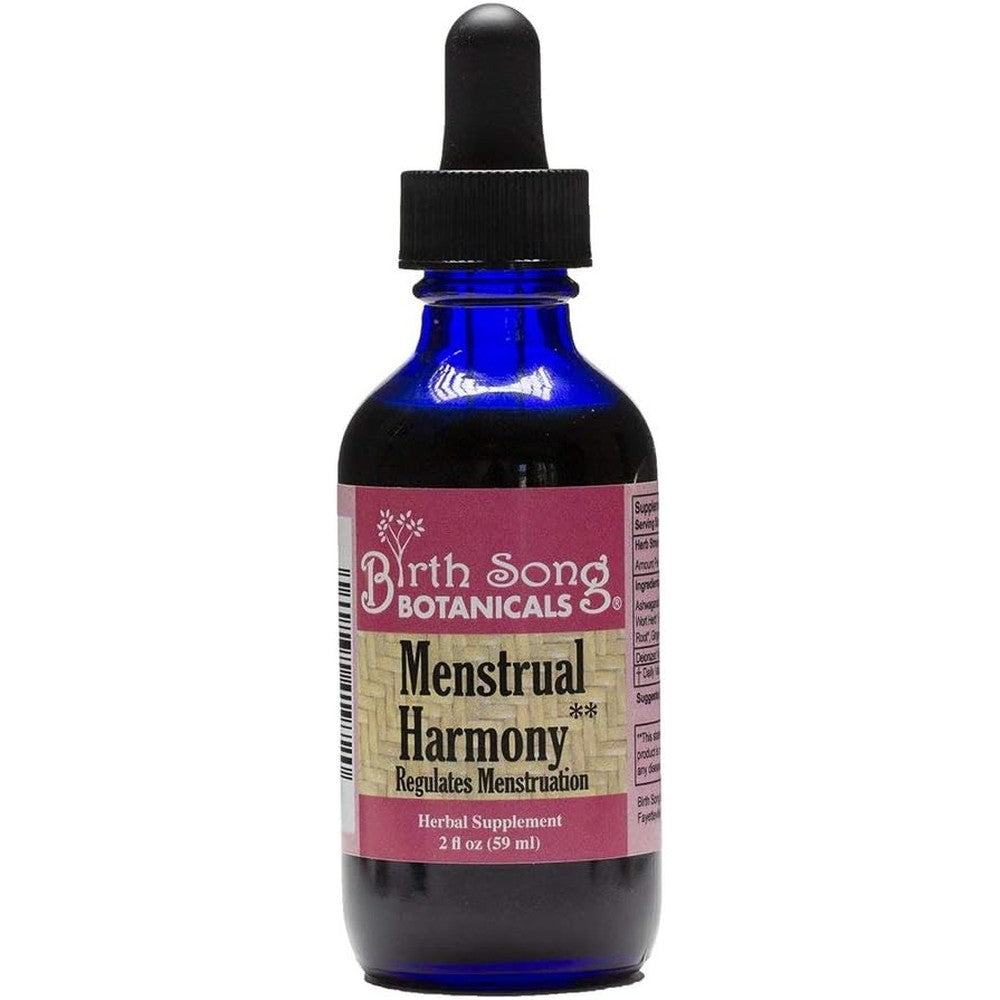 Birth Song Botanicals Menstrual Harmony Tincture front view bottle for natural hormone support