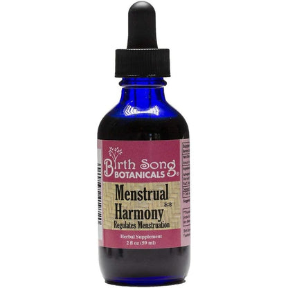 Birth Song Botanicals Menstrual Harmony Tincture front view bottle for natural hormone support