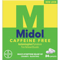 Bayer Healthcare Midol Complete Caffeine Free 24 caplets front packaging for menstrual cramp relief