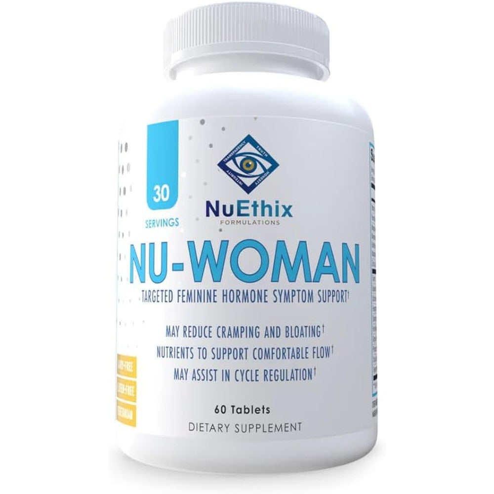 NuEthix Formulations Nu-Woman feminine hormone support supplement bottle front view