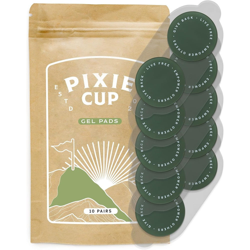 Pixie Cup Pixie Pulse Replacement Gel Pads front packaging view for menstrual cramp relief.