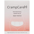 CrampCareH menstrual cramps relief heat patch packaging front view showing 5 patches pack