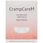 CrampCareH menstrual cramps relief heat patch packaging front view showing 5 patches pack