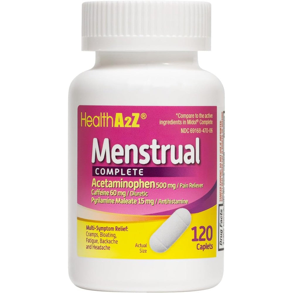 HealthA2Z Menstrual Complete Pain Relief Tablets front view package
