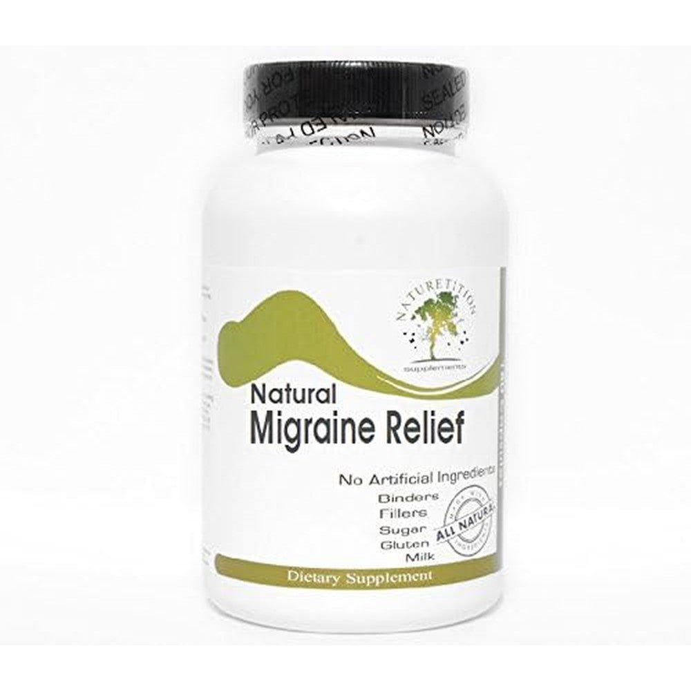 Naturetition Supplements Natural Migraine Relief 180 capsules bottle front view