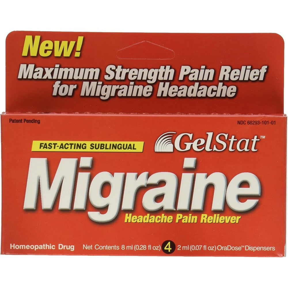 Gelstat Migraine 4 Count sublingual relief front view