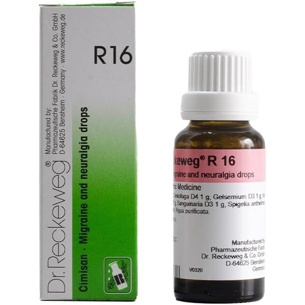 Dr. Reckeweg R16 Cimisan Migraine and Neuralgia Drops front view
