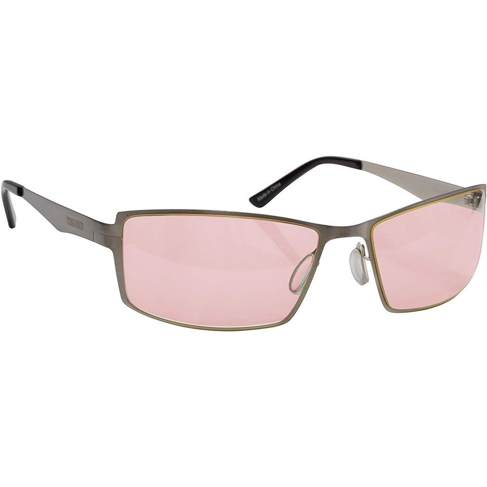 Terramed Sparrow Migraine Glasses front view with FL-41 rose lenses