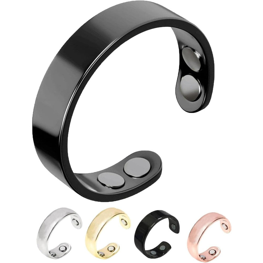 Chevvy Auvulis Migraine Ring front view stainless steel