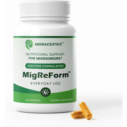 Migraceutics MigReForm doctor formulated migraine supplement front view