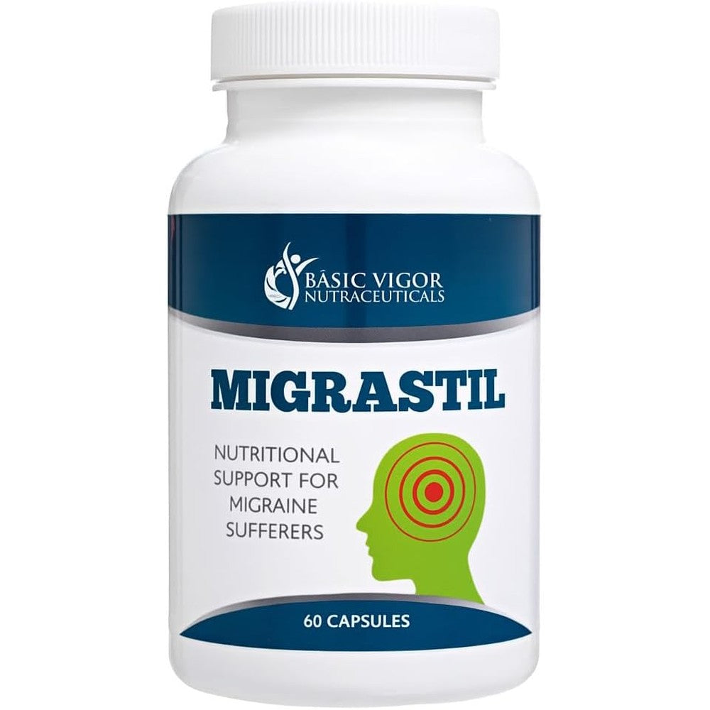 Basic Vigor Migrastil Migraine Support Capsules front view