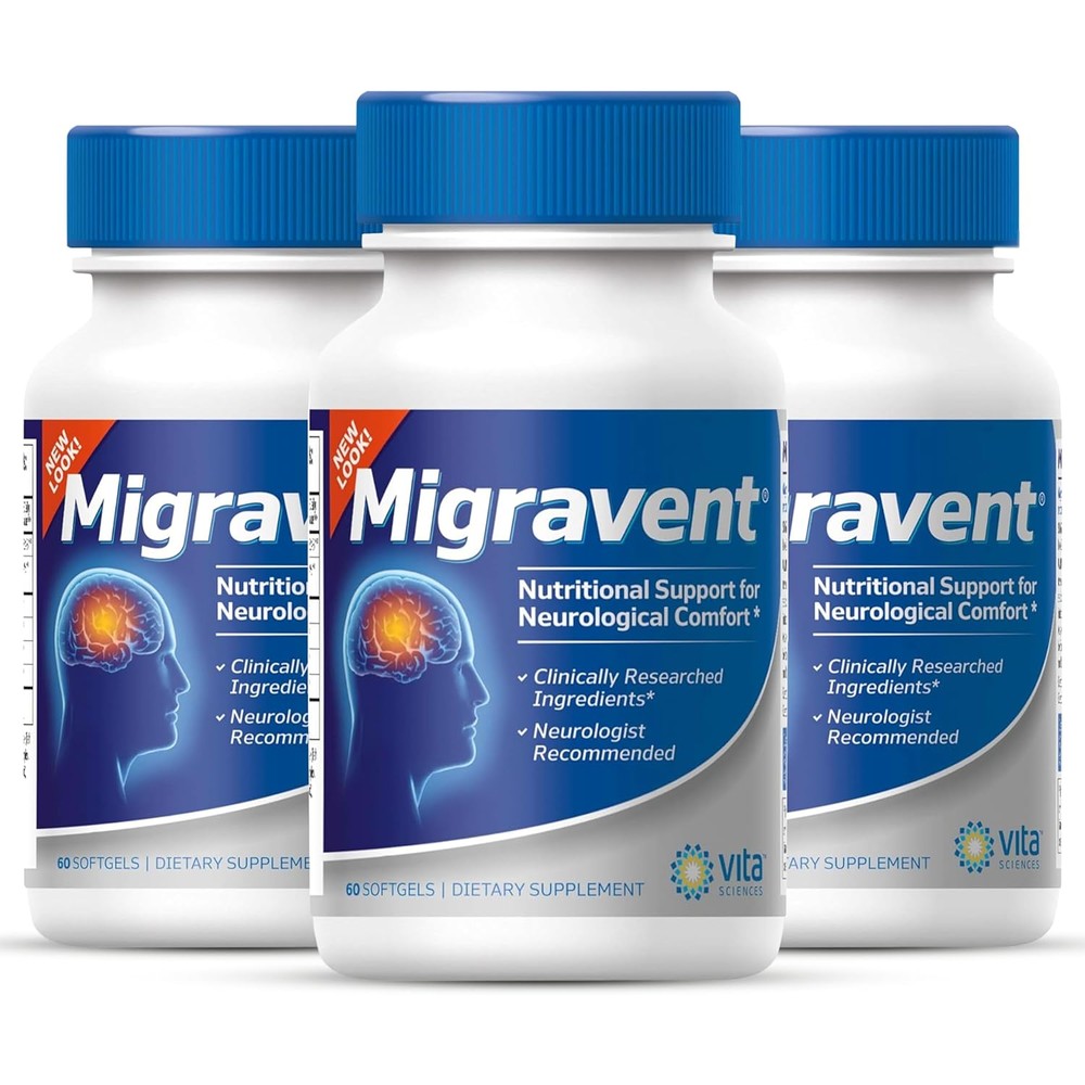 Vita Sciences Migravent migraine relief supplement front view