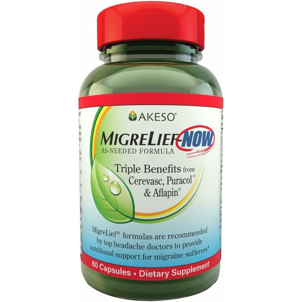 MigreLief-Now fast-acting formula front view bottle