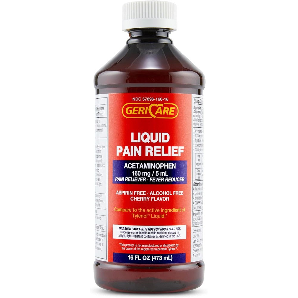 Gericare Liquid Acetaminophen 16 fluid ounce front view
