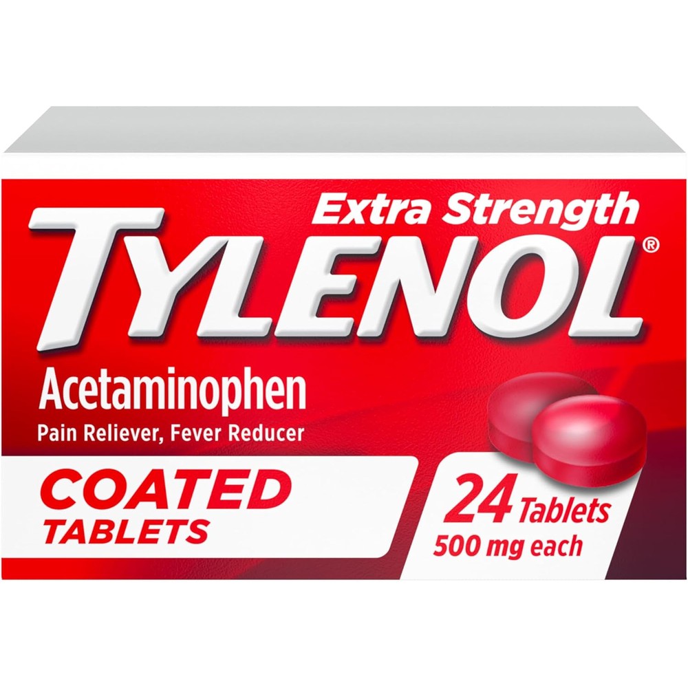 Tylenol Extra Strength 500mg tablets box front view