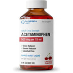 Puregen Labs Adult Extra Strength Acetaminophen Liquid 500mg/15ml - 8 fl oz Rapid Burst Pain Reliever/Fever Reducer, Cherry Flavor | Muscle & Joint Pain Relief | Arthritis Pain Relief