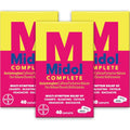Midol Complete Menstrual Pain Relief Caplets with Acetaminophen for Period Cramps, and Menstrual Symptom Relief - 40 Count (Pack of 3) (Packaging May Vary)