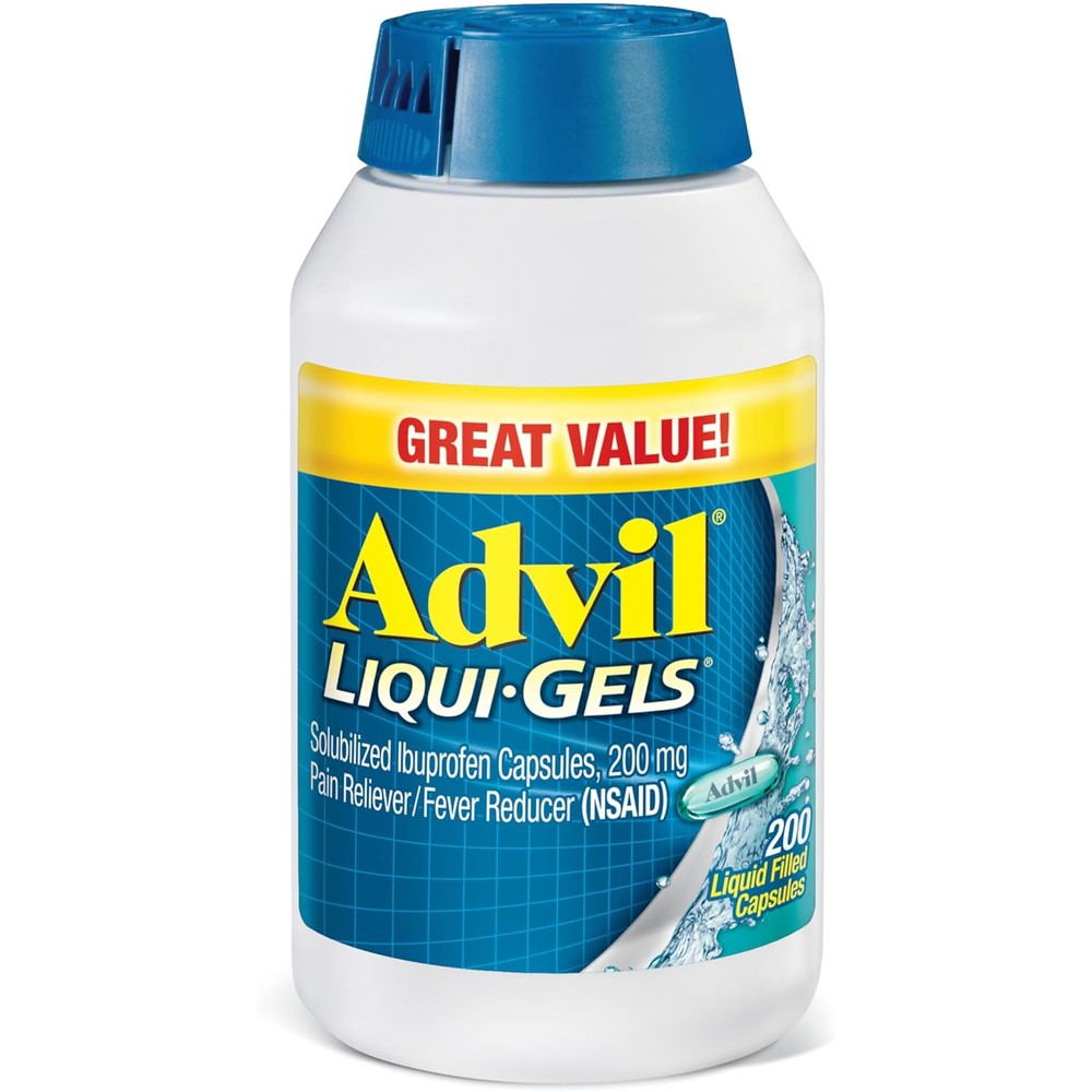 Advil Liqui-Gels 200 Count Bottle Front View