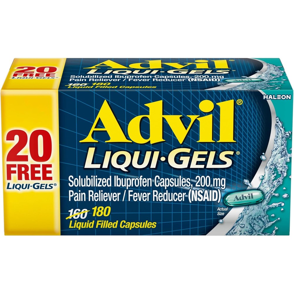 Advil Liqui-Gels 180 Count bottle front view