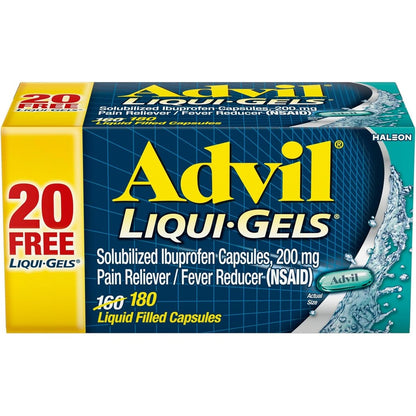 Advil Liqui-Gels 180 Count bottle front view