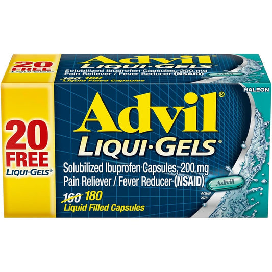 Advil Liqui-Gels 180 Count bottle front view