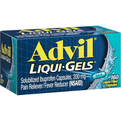 Advil Liqui-Gels 160 count front packaging view