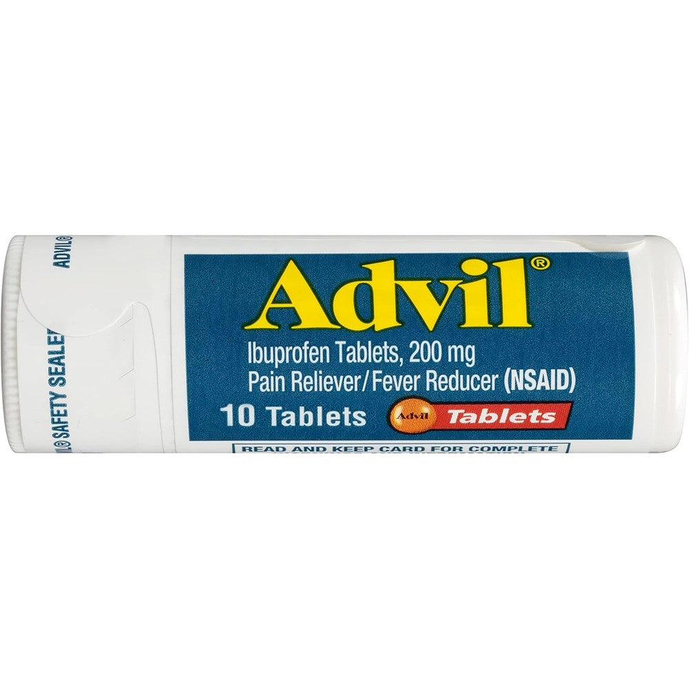 Advil Pain Reliever and Fever Reducer, Pain Relief Medicine with Ibuprofen 200mg for Headache, Backache, Menstrual Pain and Joint Pain Relief - 10 Coated Tablets