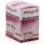 Medique At Home Mediproxen 50 count box front view showing child resistant single dose packets