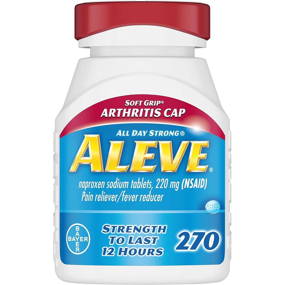 Aleve Soft Grip Arthritis Cap 270 count front view packaging
