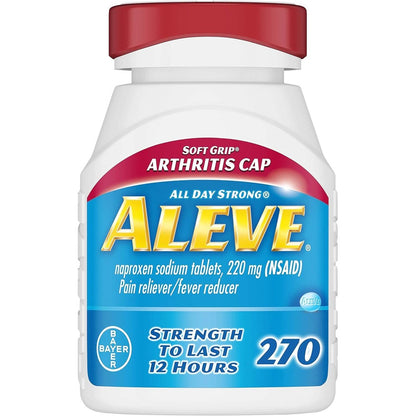 Aleve Soft Grip Arthritis Cap 270 count front view packaging