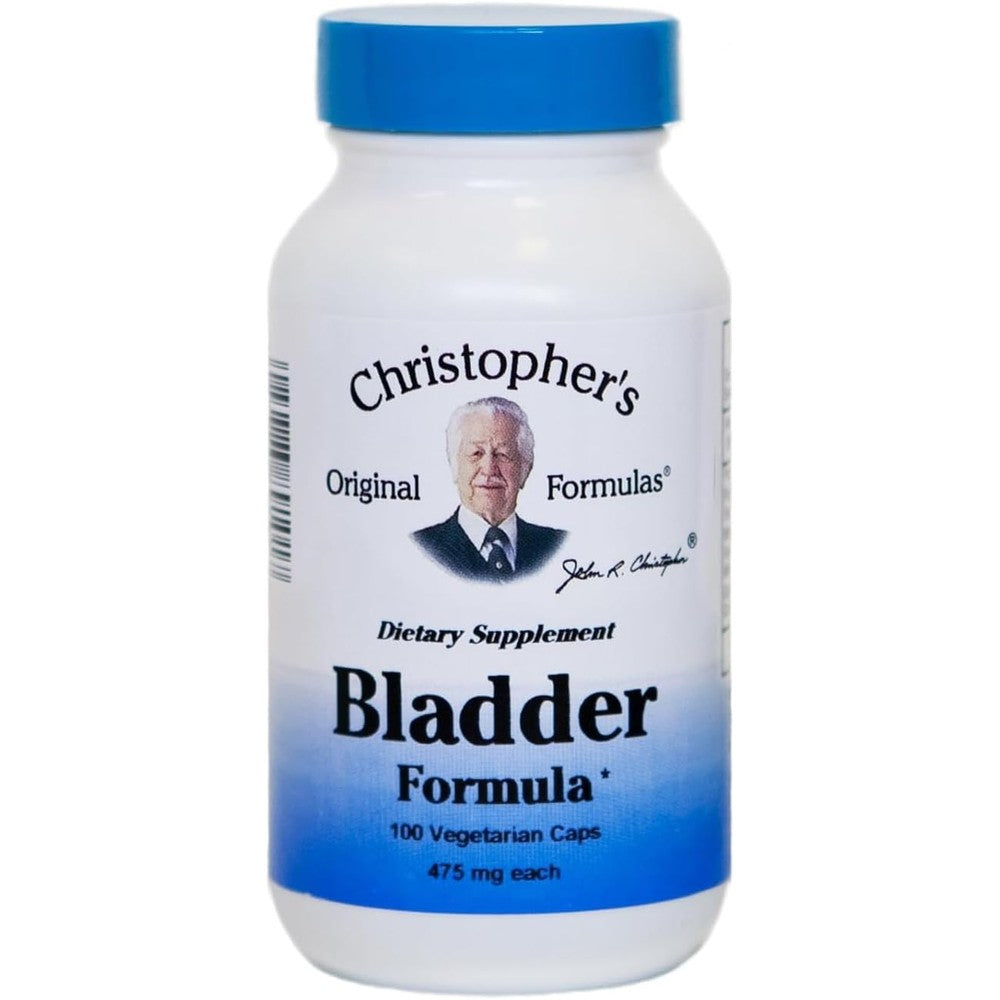 Christopher's Original Formulas Bladder Formula 100 vegetarian capsules front view for natural urinary tract support