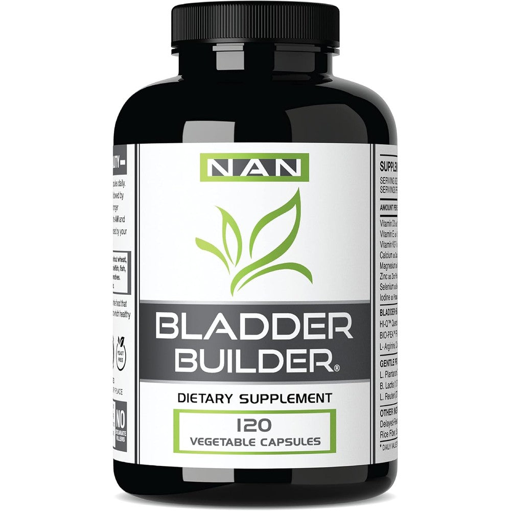 Bladder Builder urinary tract health supplement front view showing 120 capsules bottle.