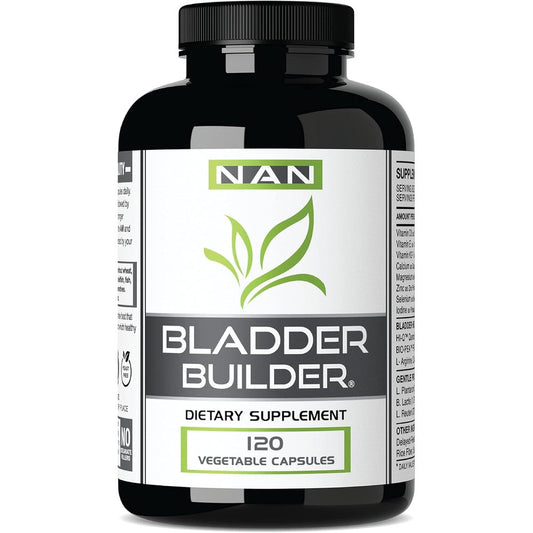 Bladder Builder urinary tract health supplement front view showing 120 capsules bottle.