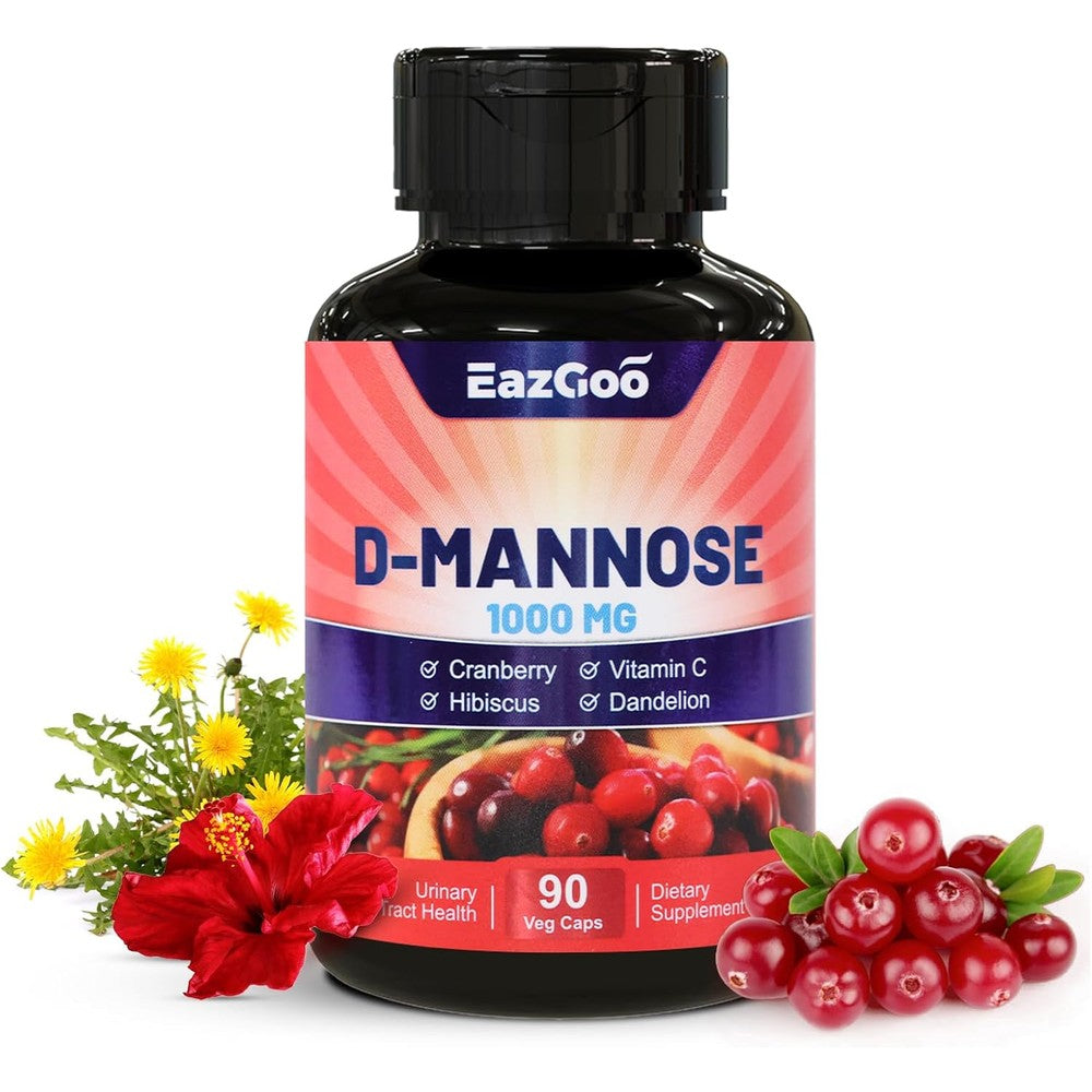 Nature's Nutrition D-Mannose 1000mg front view bottle for urinary tract health