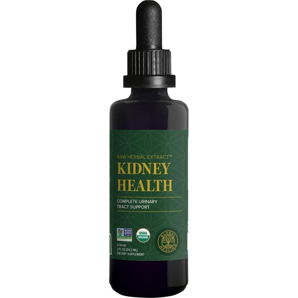 Global Healing Center Organic Kidney Health 2 fluid ounce bottle front view