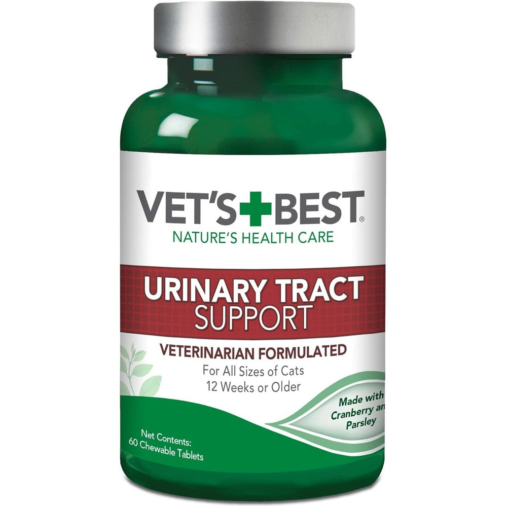 Vet's Best Cat Urinary Tract Support Supplement 60 chewable tablets front view