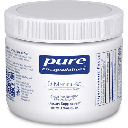 Pure Encapsulations D-Mannose Powder front view container for urinary tract support