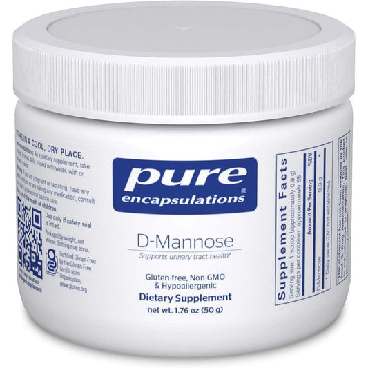Pure Encapsulations D-Mannose Powder front view container for urinary tract support