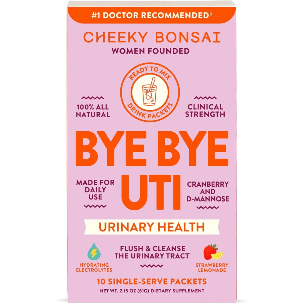 Cheeky Bonsai Bye Bye Urinary Tract Infection Daily Drink Mix front box view