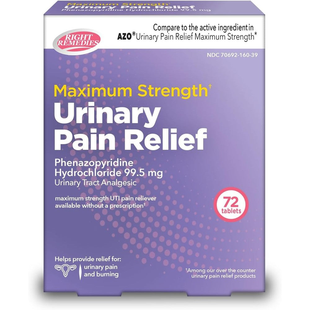 Right Remedies Urinary Pain Relief box front view for UTI symptom relief