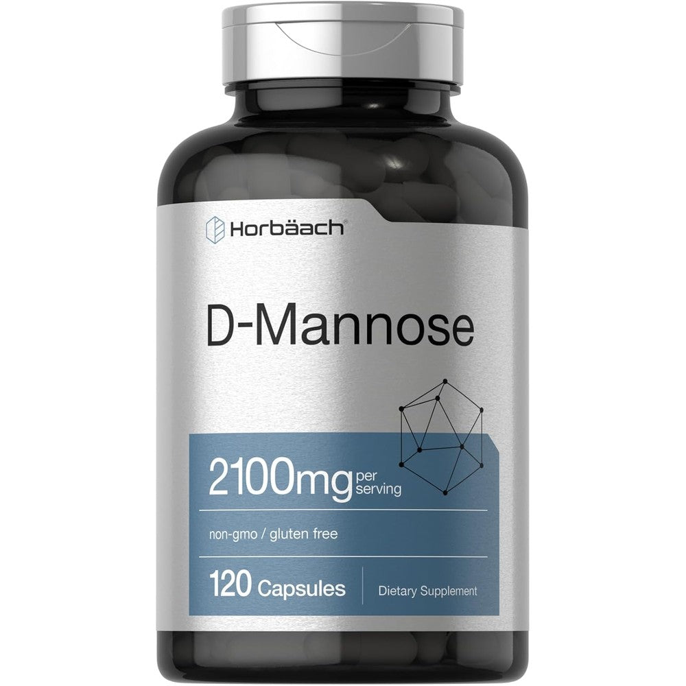 HorbÃ¤ach D Mannose 2100mg supplement 120 capsules bottle for urinary health